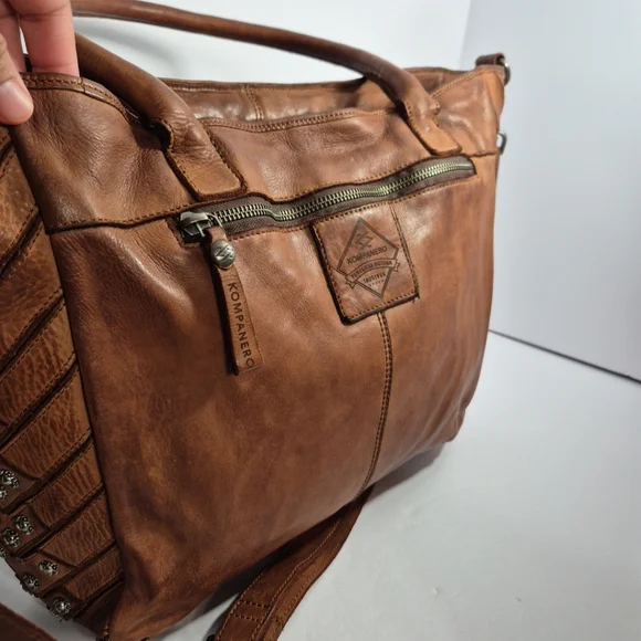 Kompanero Leather Bag Crossbody Sling Purse Large Western Wear - Picture 7 of 16